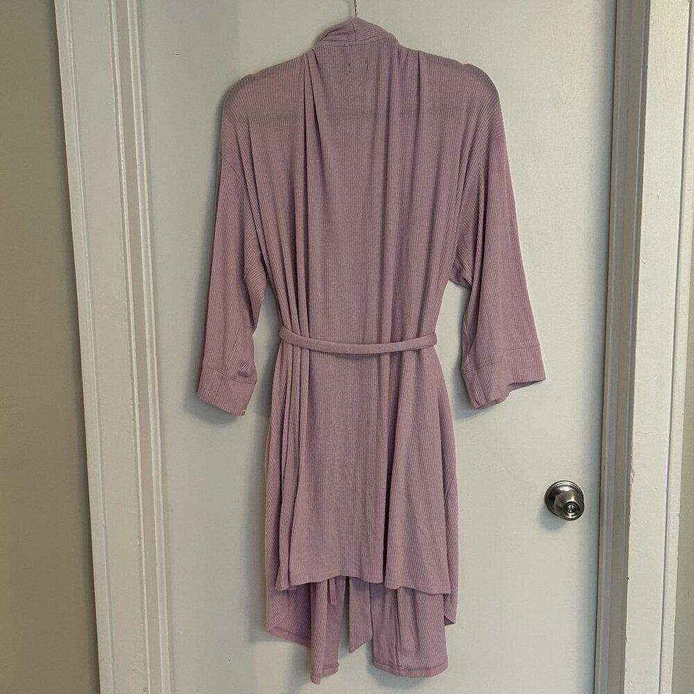 GAP GapBody XL Long Sleeve Ribbed Belted Robe Pink G1126XRDMA Loungewear - Picture 3 of 10